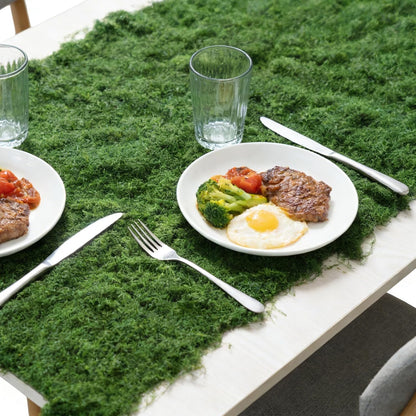 Artificial Green Moss Mat for Decoration Carpet Grass Wall, 11.81×78.74 inch Natural Decorative for Plants Indoor with Base Fabric, Artificial Moss Mat Suitable for DIY 0.3×2m
