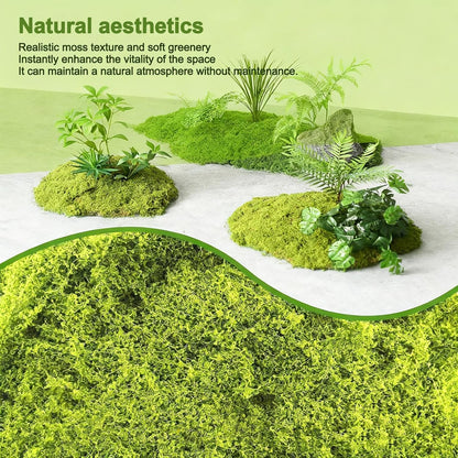 Artificial Green Moss Mat for Decoration Carpet Grass Wall, 11.81×78.74 inch Natural Decorative for Plants Indoor with Base Fabric, Artificial Moss Mat Suitable for DIY 0.3×2m