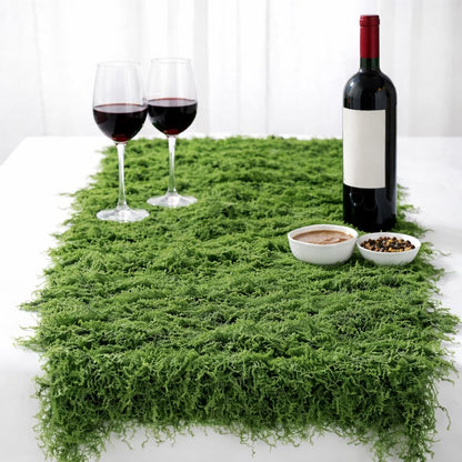 Artificial Green Moss Mat for Decoration Carpet Grass Wall, 11.81×78.74 inch Natural Decorative for Plants Indoor with Base Fabric, Artificial Moss Mat Suitable for DIY 0.3×2m