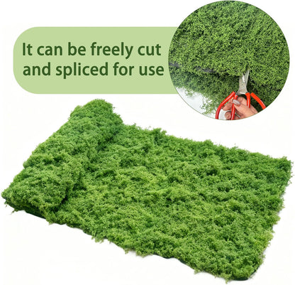 Artificial Green Moss Mat for Decoration Carpet Grass Wall, 11.81×78.74 inch Natural Decorative for Plants Indoor with Base Fabric, Artificial Moss Mat Suitable for DIY 0.3×2m