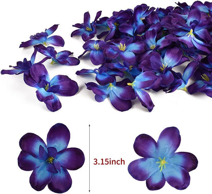60Pcs Artificial Orchids Flower Heads, Fake Orchid Blooms Head for Wedding Cake Centerpieces Decor Bouquet Making DIY Crafts Bridal Shower Photography Props