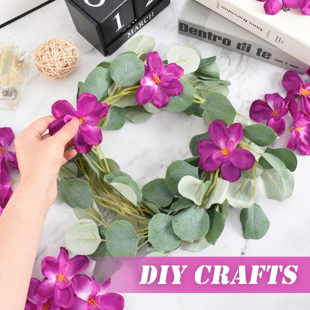60Pcs Artificial Orchids Flower Heads, Fake Orchid Blooms Head for Wedding Cake Centerpieces Decor Bouquet Making DIY Crafts Bridal Shower Photography Props