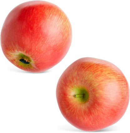 Artificial Apples Set - Lifelike Foam Apples for Crafts & Displays - 6-Pack, 2.7"×2.2"×2.5"" - Red & Green