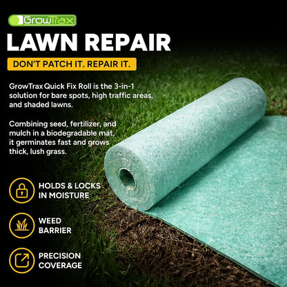 Biodegradable Grass Seed Mat - 50 Sq Ft Bermuda Rye