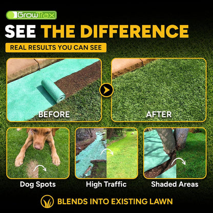 Biodegradable Grass Seed Mat - 50 Sq Ft Bermuda Rye