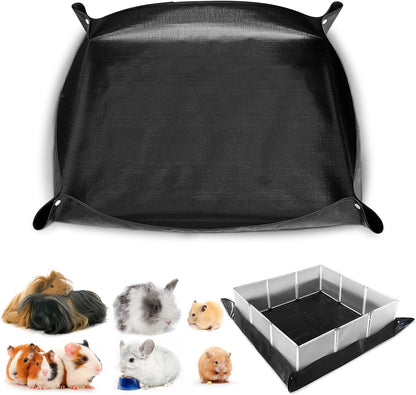 59"x59" Thickening Waterproof Pet Playpen Mat, Guinea Pig Cage Liner Washable Tarp Bottom Reusable Base for Rabbits, Bunny, Ferrets and Other Small Animals