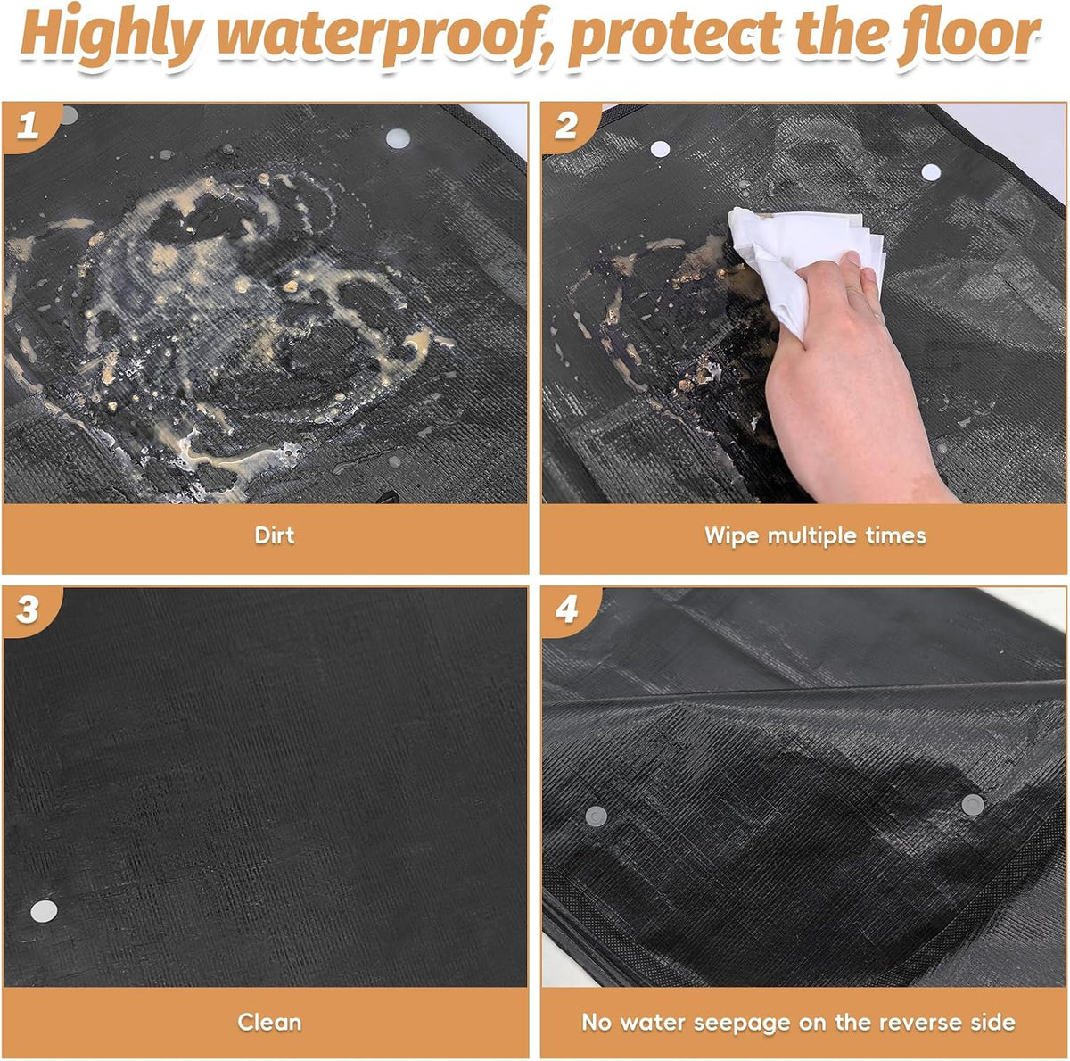 59"x59" Thickening Waterproof Pet Playpen Mat, Guinea Pig Cage Liner Washable Tarp Bottom Reusable Base for Rabbits, Bunny, Ferrets and Other Small Animals