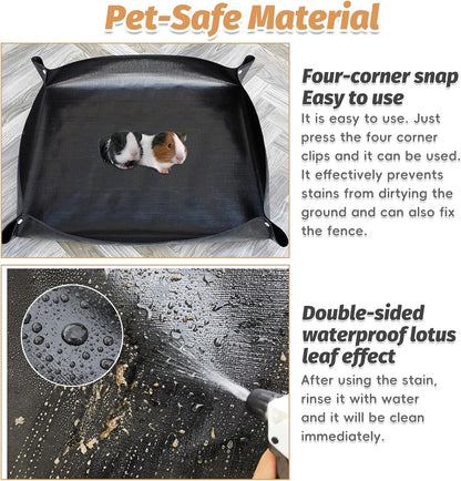 59"x59" Thickening Waterproof Pet Playpen Mat, Guinea Pig Cage Liner Washable Tarp Bottom Reusable Base for Rabbits, Bunny, Ferrets and Other Small Animals
