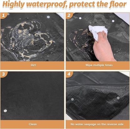 59"x59" Thickening Waterproof Pet Playpen Mat, Guinea Pig Cage Liner Washable Tarp Bottom Reusable Base for Rabbits, Bunny, Ferrets and Other Small Animals