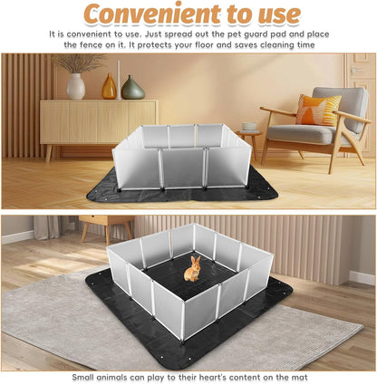 59"x59" Thickening Waterproof Pet Playpen Mat, Guinea Pig Cage Liner Washable Tarp Bottom Reusable Base for Rabbits, Bunny, Ferrets and Other Small Animals