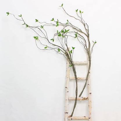 2 pcs 57 inch Bendable Artificial Branches with Green Leaves | Vines Fake Green Plants Minimalist Decoration Wall Mounted Vases Flower Arrangement Rooms Christmas Decoration