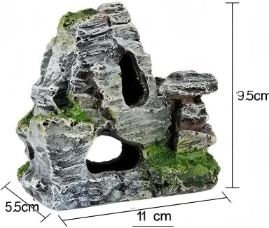 Artificial Moss Rock Cave Aquarium Decor, Fish Tank Hideout, Mountain Terrain Ornament