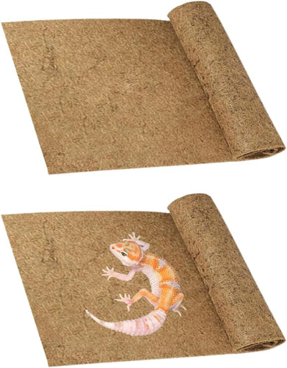 Reptile Carpet Coconut Fiber Mat,Lizard Terrarium Substrate Liner Gecko Tank Flooring Bearded Dragon Tank Accessories Bedding for Snakes Chameleons Tortoises