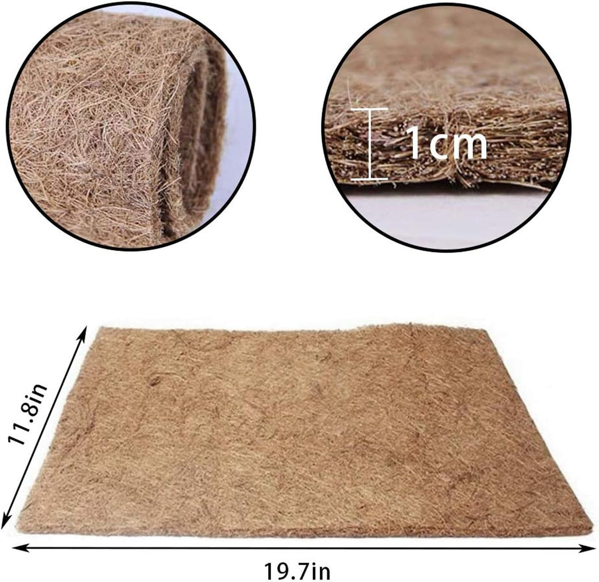 Reptile Carpet Coconut Fiber Mat,Lizard Terrarium Substrate Liner Gecko Tank Flooring Bearded Dragon Tank Accessories Bedding for Snakes Chameleons Tortoises