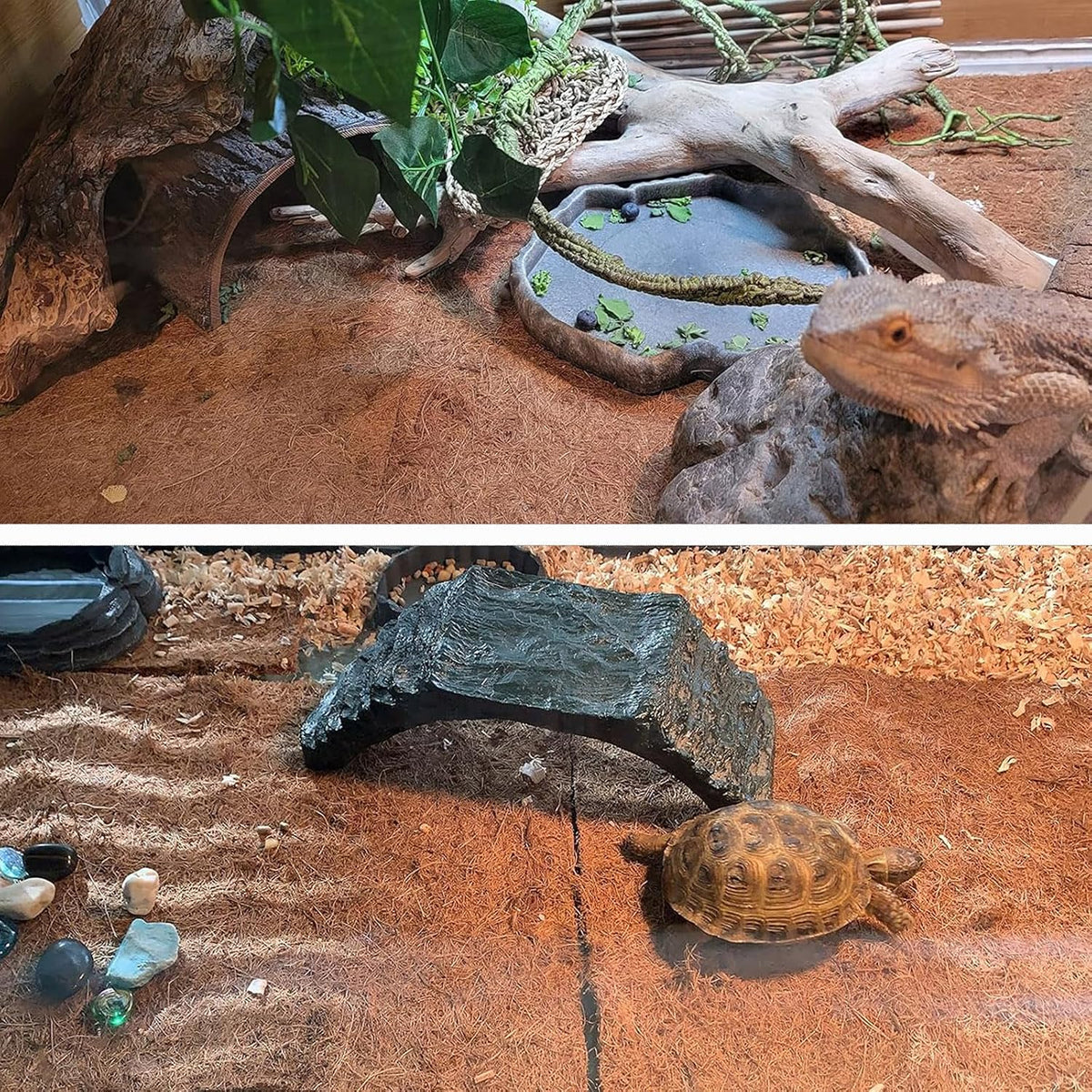 Reptile Carpet Coconut Fiber Mat,Lizard Terrarium Substrate Liner Gecko Tank Flooring Bearded Dragon Tank Accessories Bedding for Snakes Chameleons Tortoises