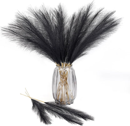 Pampas Grass Decor,21" Artificial Pompous Grass Bulk,Small Vase Filler Pompas Grass for Home Wedding Living Room Wall Party Decoration (Beige,Light Brown, 21 Inch)