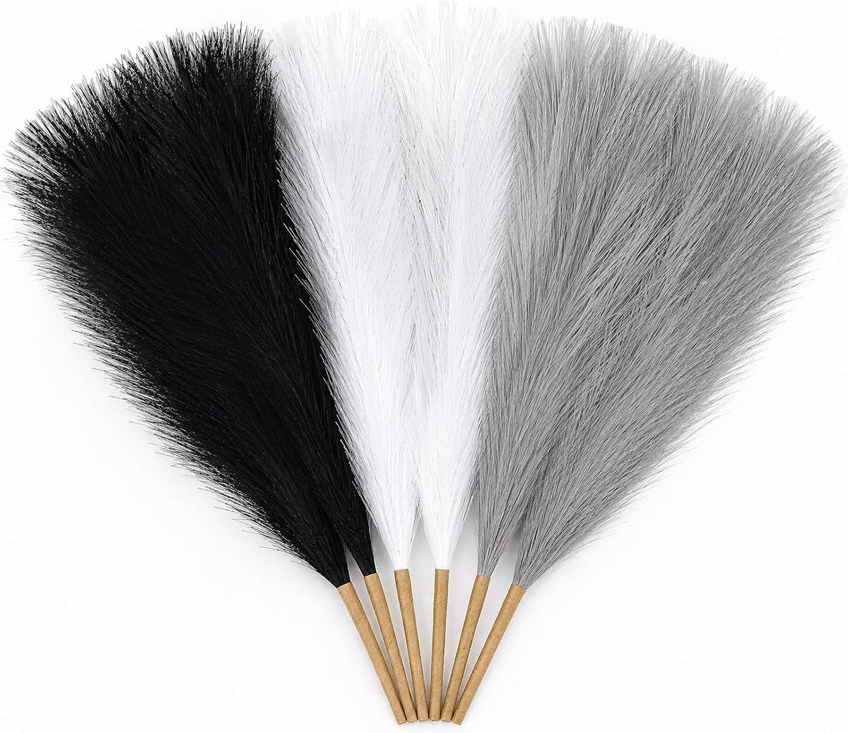 Pampas Grass Decor,21" Artificial Pompous Grass Bulk,Small Vase Filler Pompas Grass for Home Wedding Living Room Wall Party Decoration (Beige,Light Brown, 21 Inch)