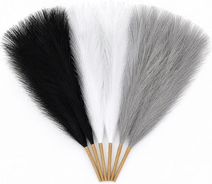 Pampas Grass Decor,21" Artificial Pompous Grass Bulk,Small Vase Filler Pompas Grass for Home Wedding Living Room Wall Party Decoration (Beige,Light Brown, 21 Inch)