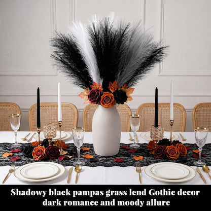 Pampas Grass Decor,21" Artificial Pompous Grass Bulk,Small Vase Filler Pompas Grass for Home Wedding Living Room Wall Party Decoration (Beige,Light Brown, 21 Inch)