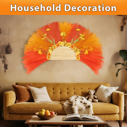 Pampas Grass Decor,21" Artificial Pompous Grass Bulk,Small Vase Filler Pompas Grass for Home Wedding Living Room Wall Party Decoration (Beige,Light Brown, 21 Inch)