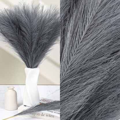 Pampas Grass Decor,21" Artificial Pompous Grass Bulk,Small Vase Filler Pompas Grass for Home Wedding Living Room Wall Party Decoration (Beige,Light Brown, 21 Inch)