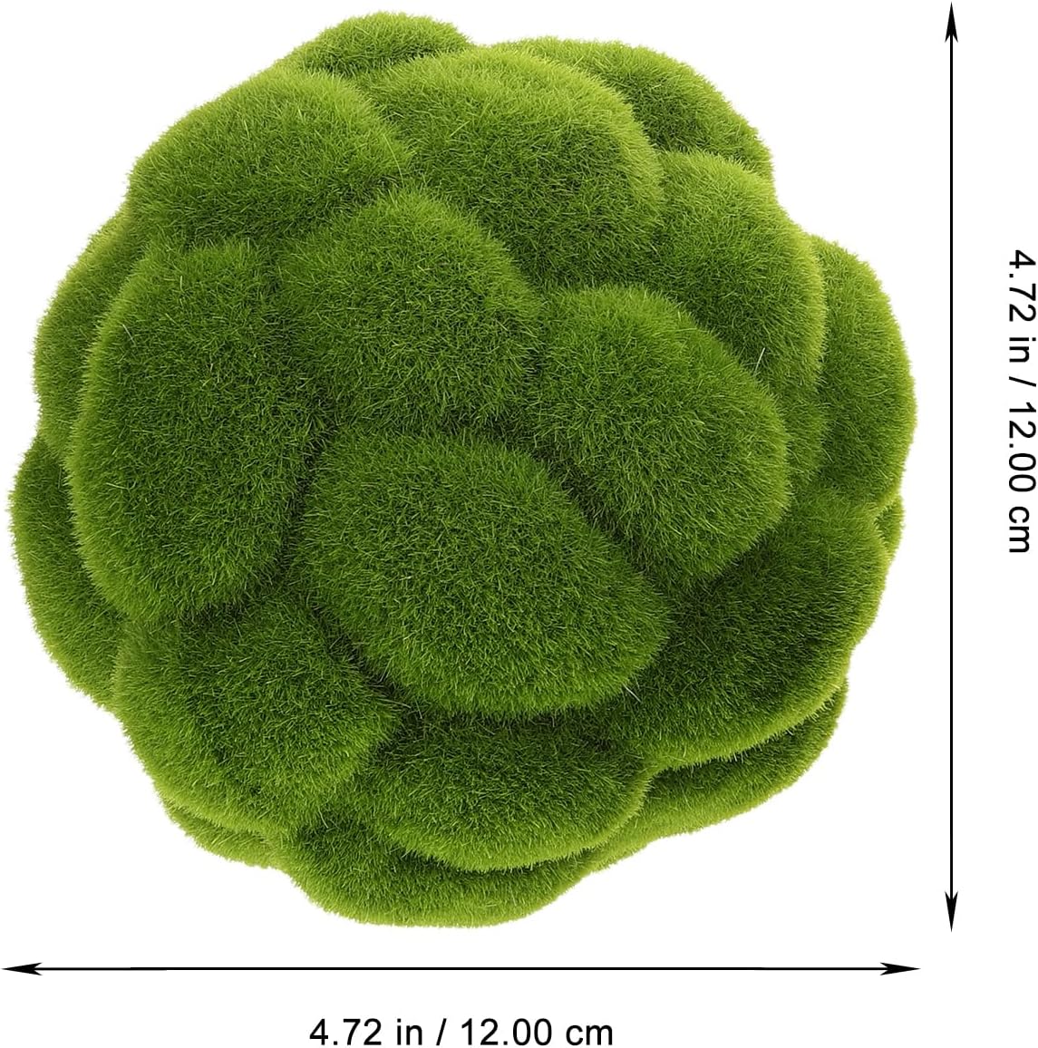 Green Moss Balls Decorative for Bowls - 4 Pcs Fake Moss Balls Faux Decorative Spheres for Bowl Fillers, Vase Filler, Wedding Decor, Table Arrangement, DIY Crafts (3.9" + 4.7")