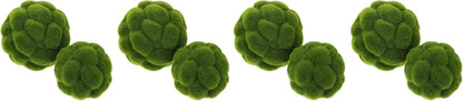 Green Moss Balls Decorative for Bowls - 4 Pcs Fake Moss Balls Faux Decorative Spheres for Bowl Fillers, Vase Filler, Wedding Decor, Table Arrangement, DIY Crafts (3.9" + 4.7")