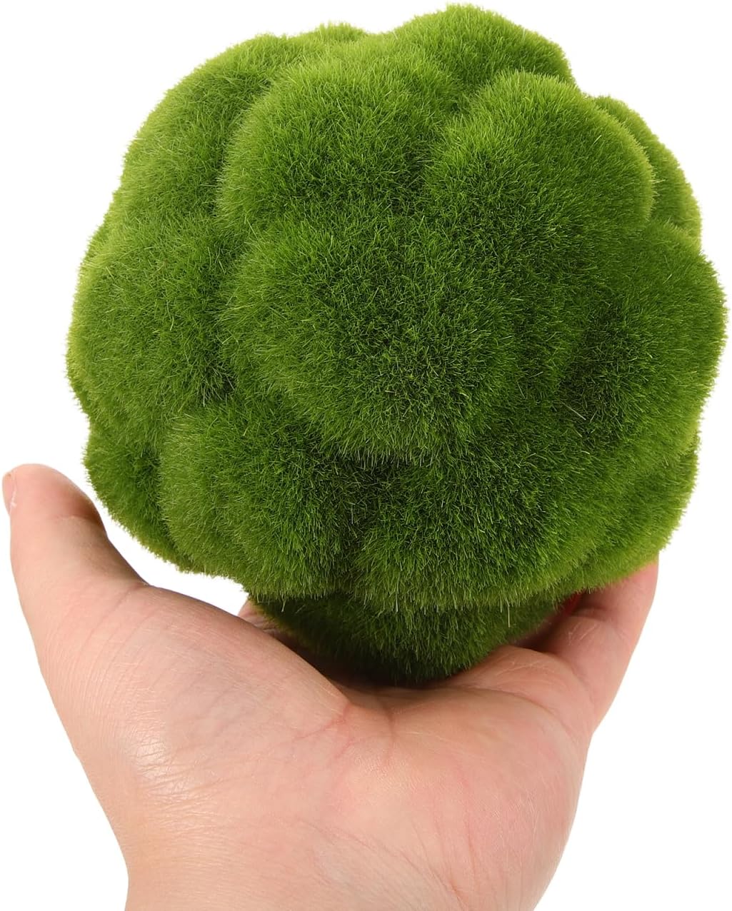 Green Moss Balls Decorative for Bowls - 4 Pcs Fake Moss Balls Faux Decorative Spheres for Bowl Fillers, Vase Filler, Wedding Decor, Table Arrangement, DIY Crafts (3.9" + 4.7")
