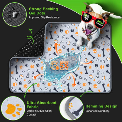 Dog Grass Pad with Tray Large, 41"x27", 2 Reusable Artificial Turf for Dogs Potty, Waterproof Non-Slip Washable Pee Pads, Quickly Absorbency Portable Dog Litter Box for Indoor/Outdoor Use