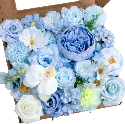 Artificial Flowers Combo Box Purple Fake Rose Flower for Wedding Decoration