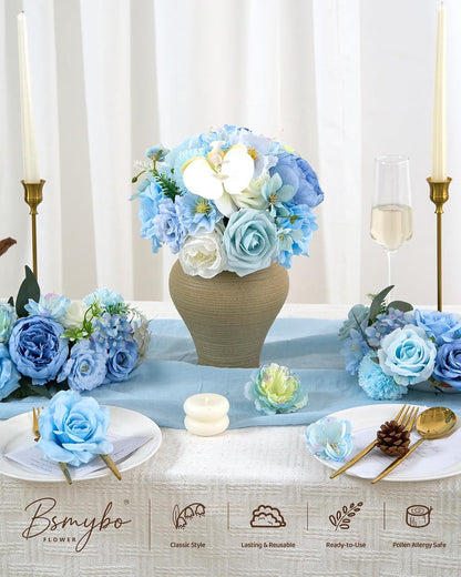 Artificial Flowers Combo Box Purple Fake Rose Flower for Wedding Decoration