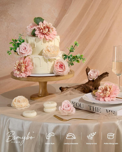 Artificial Flowers Combo Box Purple Fake Rose Flower for Wedding Decoration
