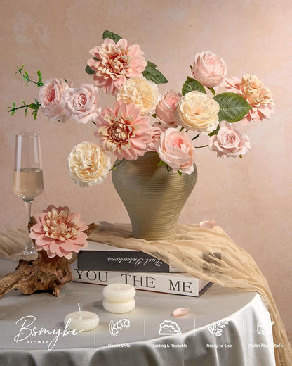 Artificial Flowers Combo Box Purple Fake Rose Flower for Wedding Decoration