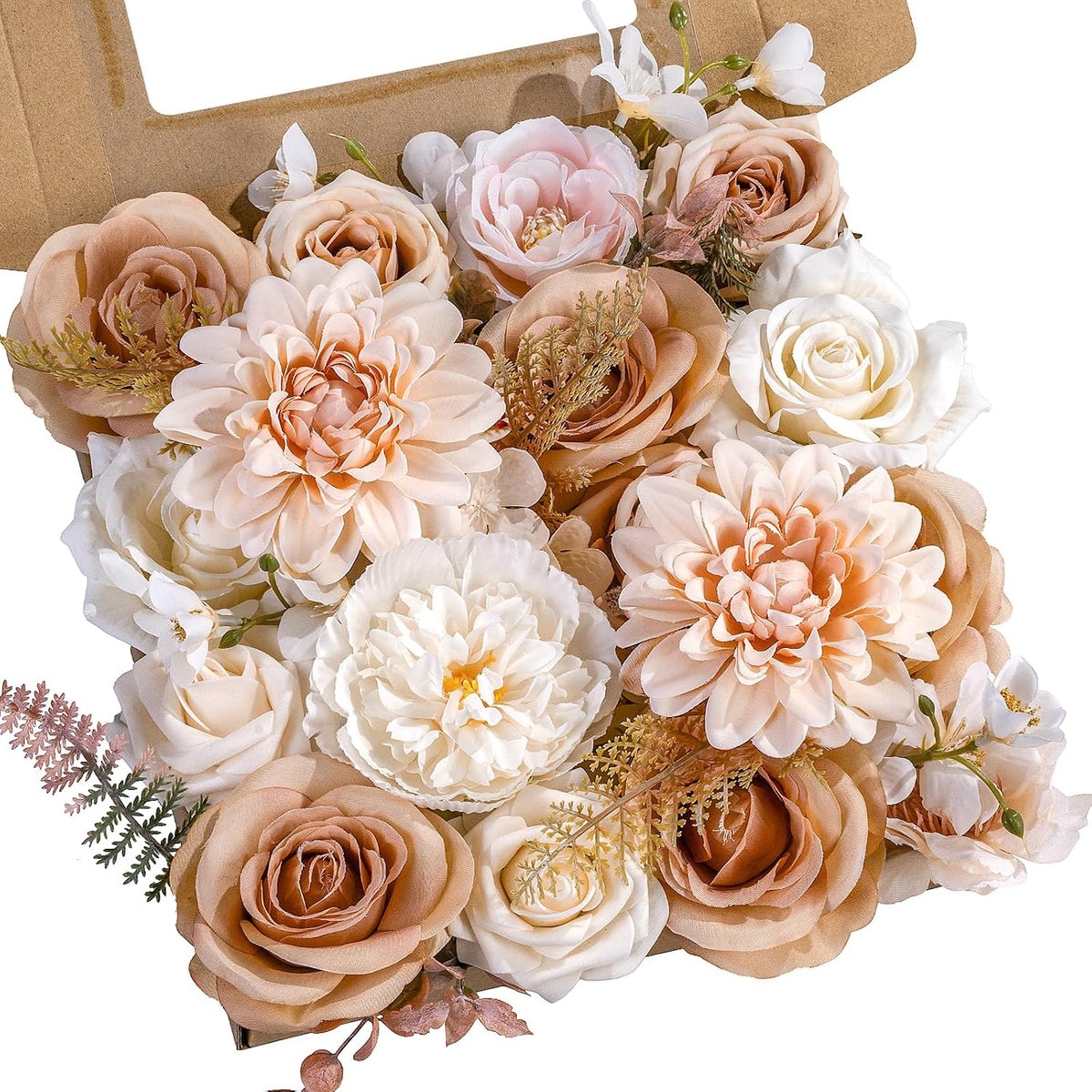 Artificial Flowers Combo Box Purple Fake Rose Flower for Wedding Decoration