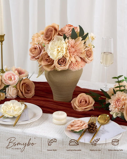 Artificial Flowers Combo Box Purple Fake Rose Flower for Wedding Decoration