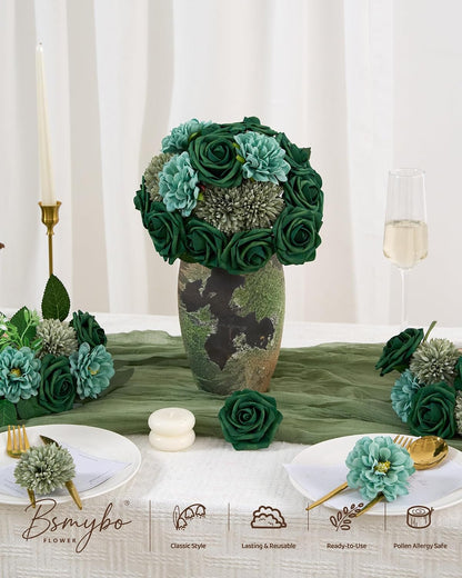 Artificial Flowers Combo Box Purple Fake Rose Flower for Wedding Decoration