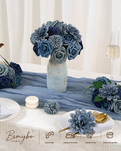 Artificial Flowers Combo Box Purple Fake Rose Flower for Wedding Decoration