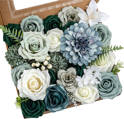 Artificial Flowers Combo Box Purple Fake Rose Flower for Wedding Decoration