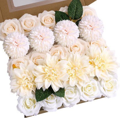 Artificial Flowers Combo Box Purple Fake Rose Flower for Wedding Decoration
