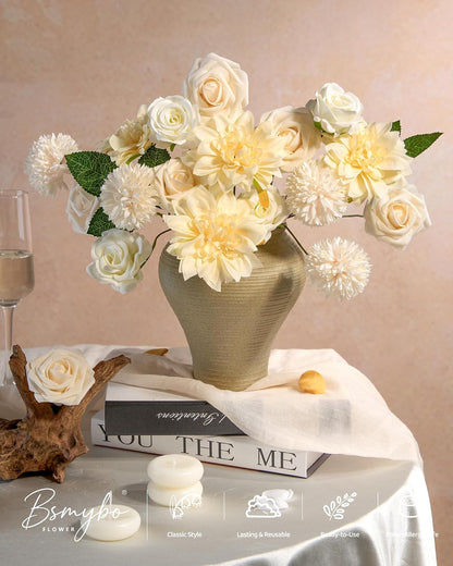 Artificial Flowers Combo Box Purple Fake Rose Flower for Wedding Decoration