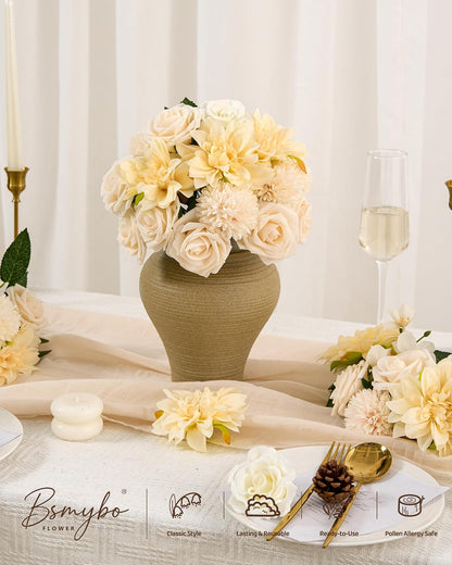 Artificial Flowers Combo Box Purple Fake Rose Flower for Wedding Decoration