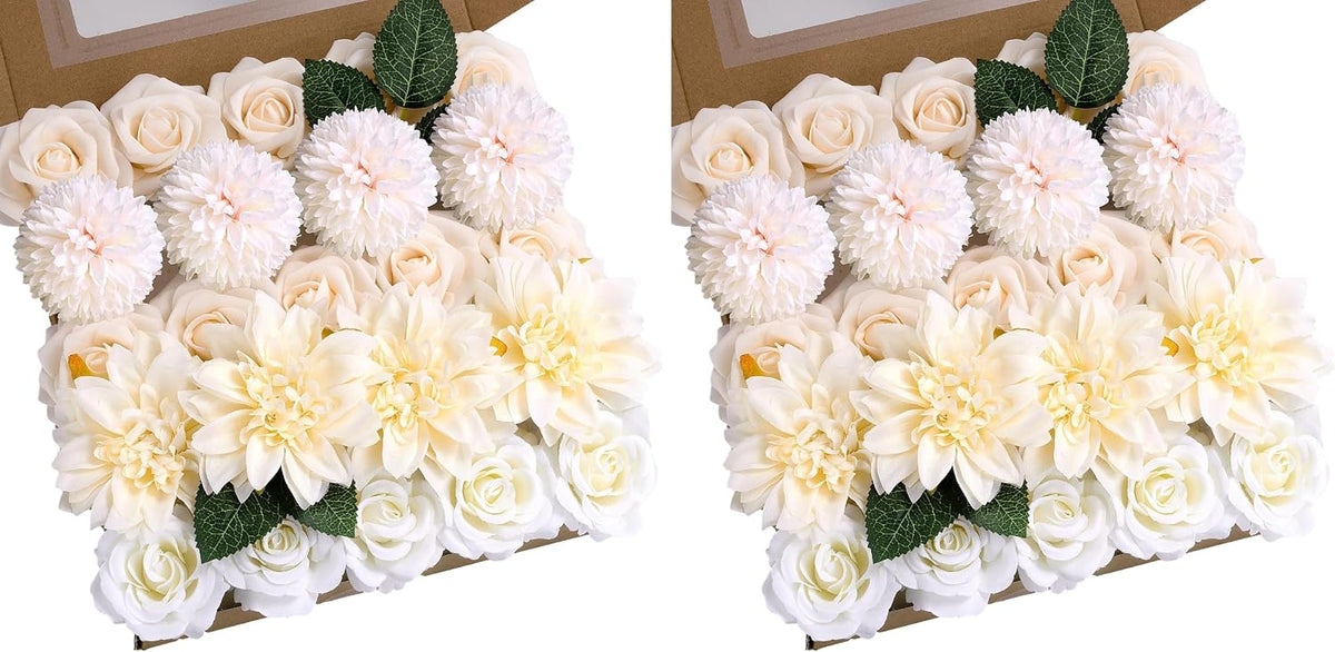 Artificial Flowers Combo Box Purple Fake Rose Flower for Wedding Decoration