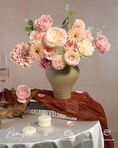 Artificial Flowers Combo Box Purple Fake Rose Flower for Wedding Decoration