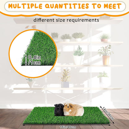 4 Pcs Artificial Grass Guinea Pig Pee Pads 18 x 14 Inch
