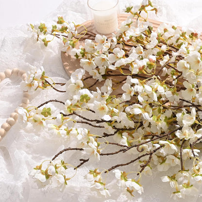 36'' Cherry Blossom Decor, 4 Pcs Long Stem Artificial Flowers for Tall Vase | Cherry Blossom Tree Branches for Floral Arrangements Wedding Spring Decorations (Yellow)