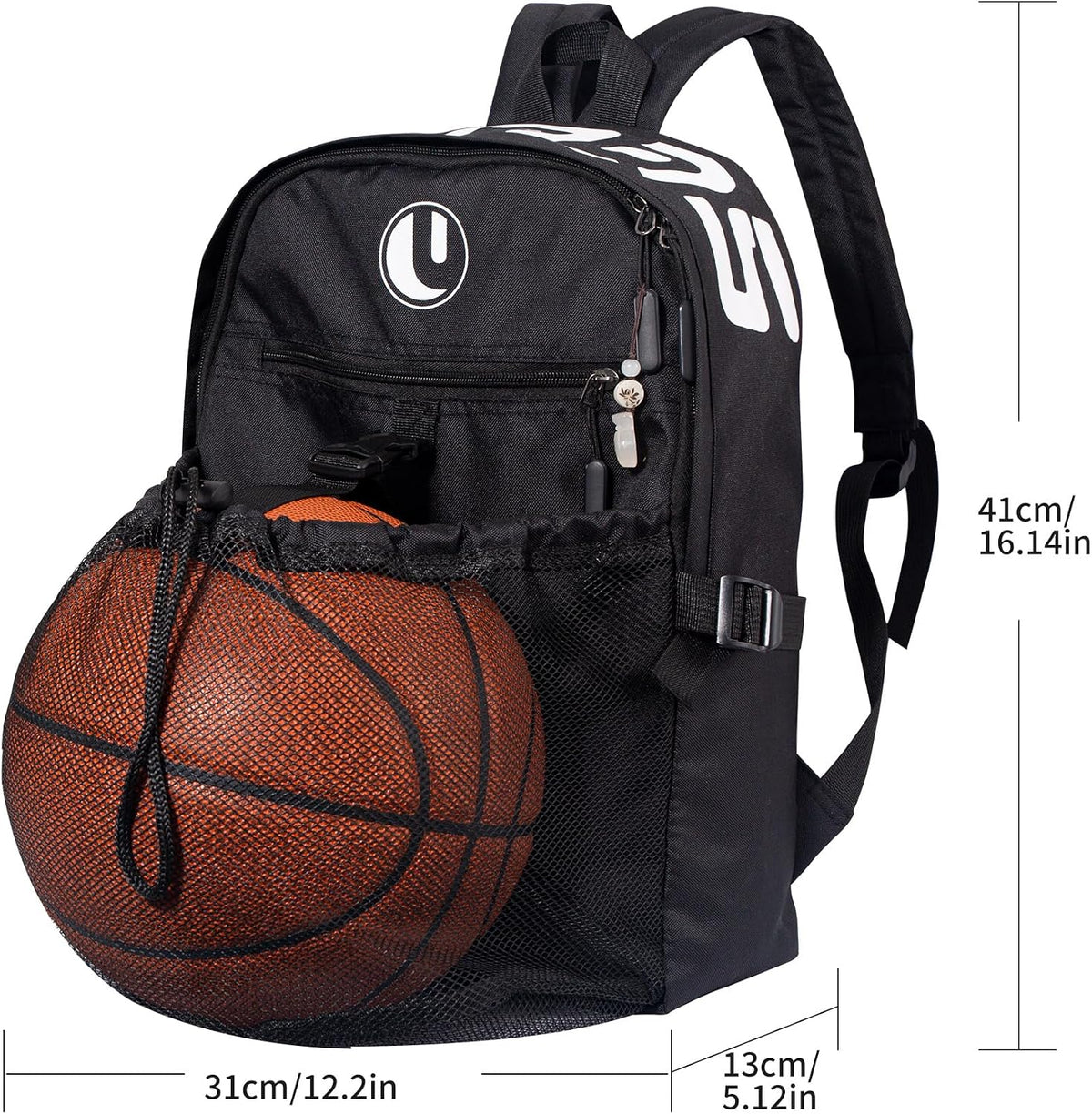Basketball Backpack with Separate Ball Compartment & Shoe Storage - Durable Sports Bag for Kids & Youth, Water-Resistant Gym Bag for Soccer, Volleyball, and Basketball Gear Training