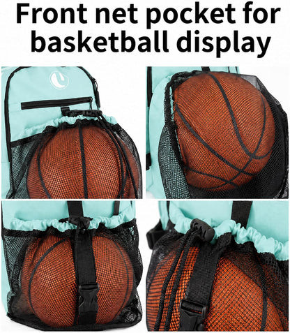 Basketball Backpack with Separate Ball Compartment & Shoe Storage - Durable Sports Bag for Kids & Youth, Water-Resistant Gym Bag for Soccer, Volleyball, and Basketball Gear Training