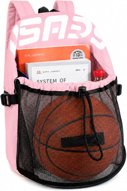 Basketball Backpack with Separate Ball Compartment & Shoe Storage - Durable Sports Bag for Kids & Youth, Water-Resistant Gym Bag for Soccer, Volleyball, and Basketball Gear Training