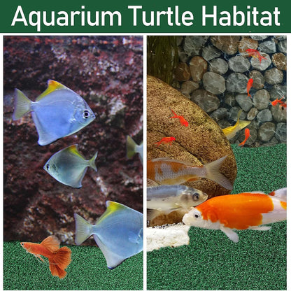 Turtle Basking Platform, Turtle Aquarium Basking Artificial Grass Turf Basking Platform Accessories Grass Lawn, Pet Turf Artificial Fake Grass Mat