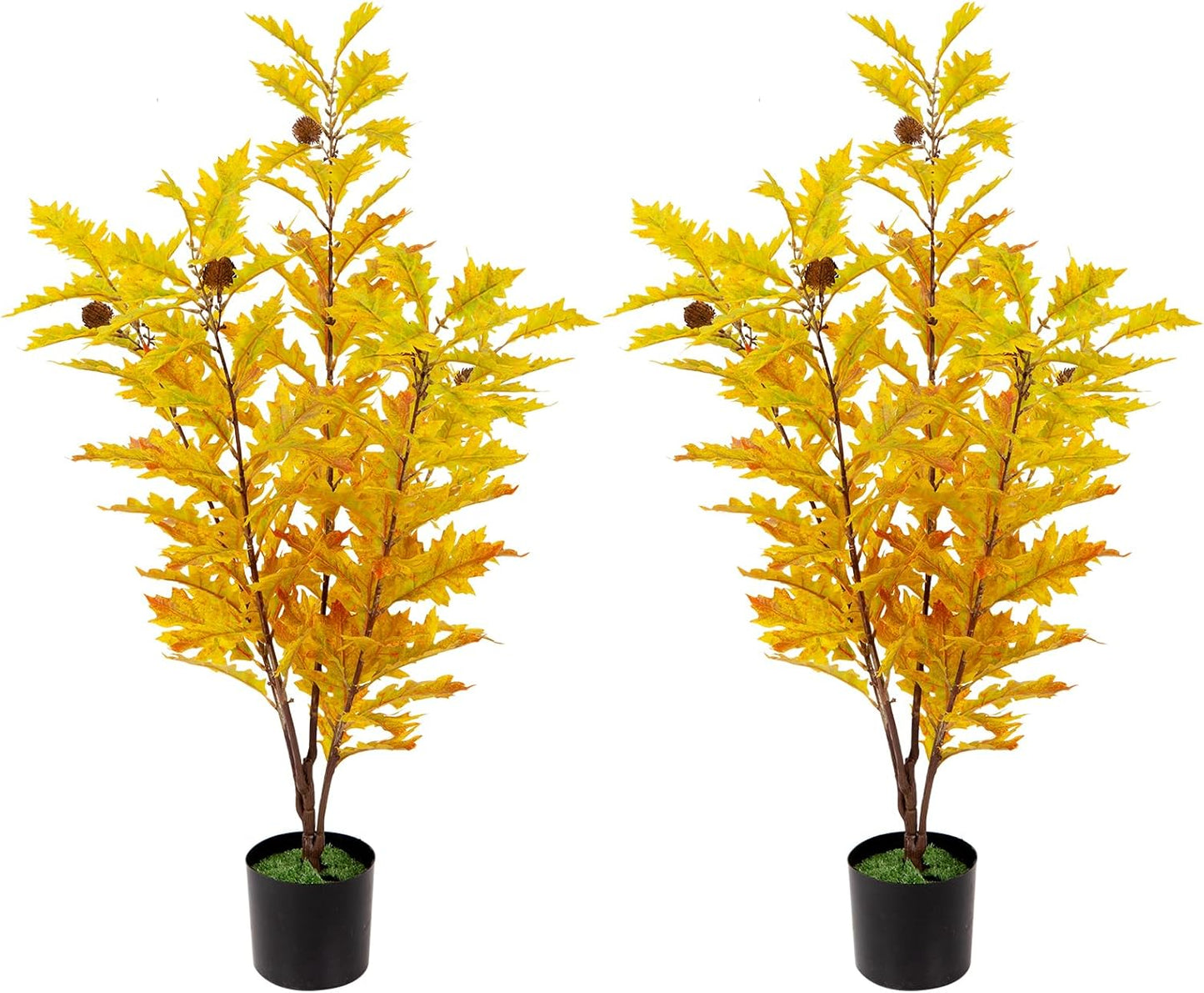 2 Packs 35.4-inch Artificial Maple Tree - Autumn Tree Artificial Plant Autumn Home Decoration, Suitable for Halloween, Thanksgiving, Indoor and Outdoor environments with Simulated Plants